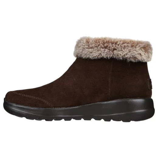 Skechers Women's On The Go Joy First Glance Bootie Coffee 38 with 3M Scotchgard Suede Faux Fur Trim and 5 GEN Technology for Comfort and Support - Skechers - Image 4