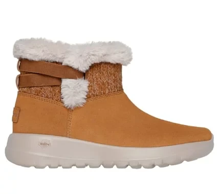 Skechers Women's On The GO Joy First Glance Brown 40 Slip On Boots with 3M Scotchgard Suede Upper, Faux Fur Trim and Lining, and Skechers Air Cooled Goga Mat Insole - Skechers - Image 2