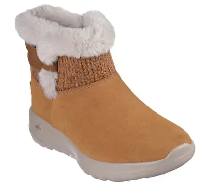 Skechers Women's On The GO Joy First Glance Brown 40 Slip On Boots with 3M Scotchgard Suede Upper, Faux Fur Trim and Lining, and Skechers Air Cooled Goga Mat Insole - Skechers - Image 3