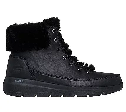 حذاء كاحل سكيتشرز أون ذا جو جلشال ألترا وندرلاند النسائي مع حماية 3M سكوتش جارد، حواف من الفرو الصناعي، نعل داخلي بتقنية Air-Cooled Goga Mat، وتوسيد ULTRA GO. مقاس 37 أسود - سكيتشرز - Image 2