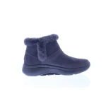 Skechers GOwalk Arch Fit Cherish Boots Women's Charcoal Size 38.5 with Suede and Faux Fur Upper for Cold Weather Comfort and Warmth, Arch Support, and Stylish Design - Skechers