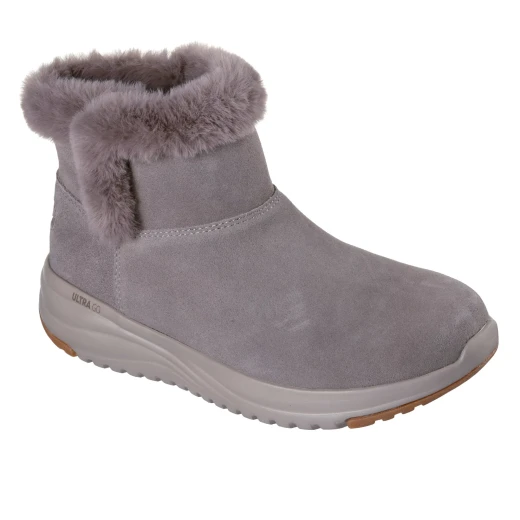 Skechers Women's On The Go Stellar Cozy Step Boots Taupe Size 36 Featuring Air Cooled Goga Mat Technology Waterproof Design Faux Fur Trim for Winter Comfort and Style - Skechers - Image 3