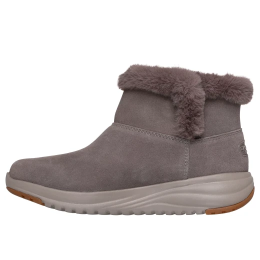 Skechers Women's On The Go Stellar Cozy Step Boots Taupe Size 36 Featuring Air Cooled Goga Mat Technology Waterproof Design Faux Fur Trim for Winter Comfort and Style - Skechers - Image 5
