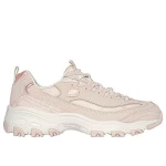 Skechers Women's D'Lites Biggest Fan Sneakers Rose 40 US Size Lace Up Trubuck Leather Mesh Upper Air Cooled Memory Foam Insole Comfortable Fashion Style Casual Shoes 150038 ROS - Skechers
