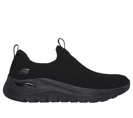 Skechers Women's Arch Fit 2.0 Laceless Comfort Sneakers Black Ombre Stretch Fit Knit Design Size 37.5 - Skechers - Image 2