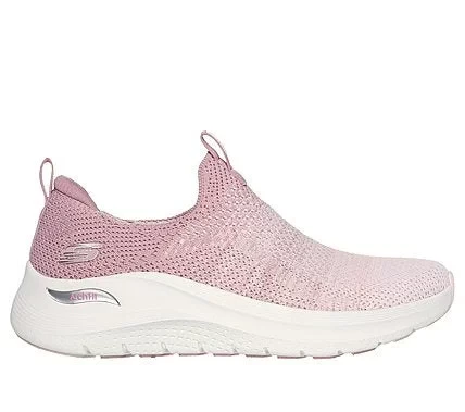 Skechers Women's Arch Fit 2.0 Mauve Comfort Sneakers with Stretch Fit Knit Upper, Removable Arch Fit Insole, and Cushioned Midsole, Size 37.5 - Skechers - Image 2