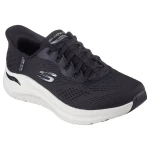 Skechers Women's Arch Fit 2.0 Easy Chic Slip On Shoes with Heel Pillow, Engineered Mesh Upper, Removable Arch Fit Insoles, Supportive Comfort, Black/White, Size 40 - Skechers