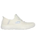 Skechers Women's Summits Bungee No Tie Walking Shoes Off White 37.5 - Skechers