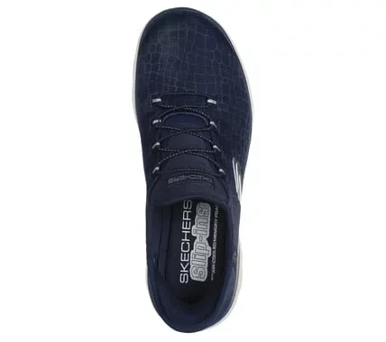 Skechers Women's Summits Classy Night Slip On Shoes Navy with Sparkle Mesh Upper and Heel Pillow Feature Size 37 Comfortable Vegan Style - Skechers - Image 4