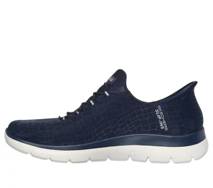 Skechers Women's Summits Classy Night Slip On Shoes Navy with Sparkle Mesh Upper and Heel Pillow Feature Size 37 Comfortable Vegan Style - Skechers - Image 5