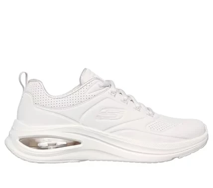 حذاء سكيتشرز سكيتش-إير ميتا الرياضي للنساء أبيض فاتح مقاس 40
