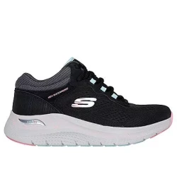 Skechers Women's Arch Fit 2.0 Rainy Days Waterproof Lace Up Shoes with Breathable Mesh Upper and Removable Arch Fit Insole Size 37 Black