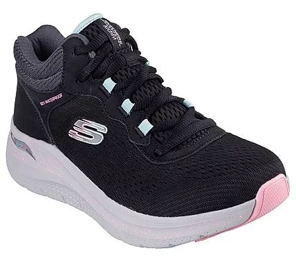 Skechers Women's Arch Fit 2.0 Rainy Days Waterproof Lace Up Shoes with Breathable Mesh Upper and Removable Arch Fit Insole Size 37 Black - Skechers - Image 4