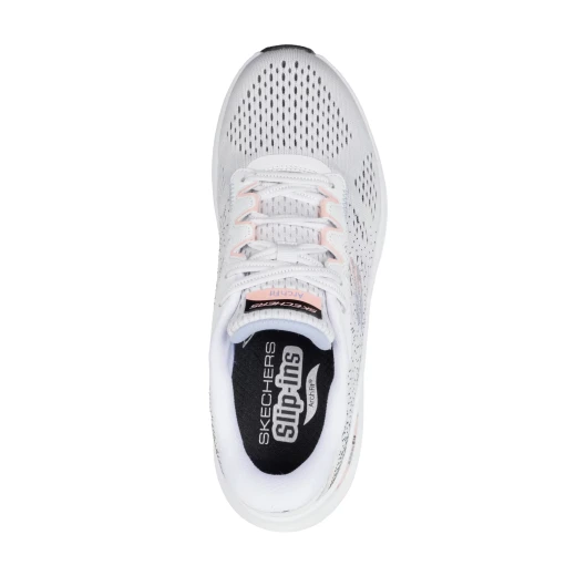 حذاء سكيتشرز أرش فيت 2.0 فريش سبيس للنساء سهل الارتداء، تصميم نباتي، جزء علوي شبكي هندسي، أربطة قابلة للتعديل، ونعل داخلي بتقنية آير كولد آرش فيت، اللون أبيض، مقاس 38 - سكيتشرز - Image 4
