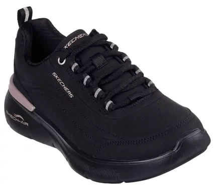 Skechers Women's Skech Air Dynamight 2.0 Athletic Sneakers Black with Engineered Mesh Upper, Memory Foam Insole, and Cushioned Midsole Size 37.5. Vegan Lace Up Comfort and Style. Skechers Women's Skech Air Dynamight 2.0 Athletic Sneakers Black with Engineered Mesh Upper, Memory Foam Insole, and Cushioned Midsole Size 37.5. Vegan Lace Up Comfort and Style.