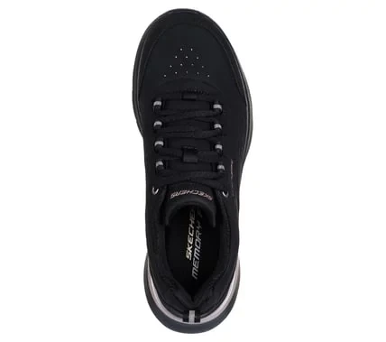 Skechers Women's Skech-Air Dynamight 2.0 Sneakers Black Engineered Mesh Vegan Lace Up with Memory Foam Insole Size 38.5 - Skechers - Image 3
