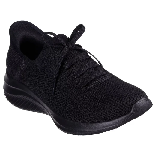 Skechers Women's Ultra Flex 3.0 Slip-ins Shoes in Black, Featuring Hands Free Design, Stretch Fit Knit Upper, Air Cooled Memory Foam Insole, and Heel Pillow, Size 37.5 - Skechers - Image 2