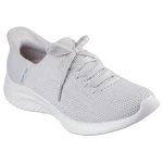 Skechers Women's Ultra Flex 3.0 Elevated Motion Slip-ins 37.5 Gray Comfort Stretch Fit Knit Shoes with Air-Cooled Memory Foam Insole Hands Free Design - Skechers