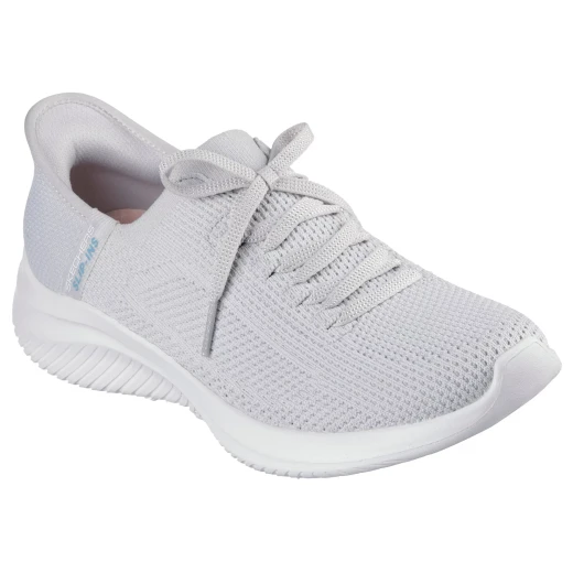 Skechers Women's Ultra Flex 3.0 Elevated Motion Slip-ins 37.5 Gray Comfort Stretch Fit Knit Shoes with Air-Cooled Memory Foam Insole Hands Free Design