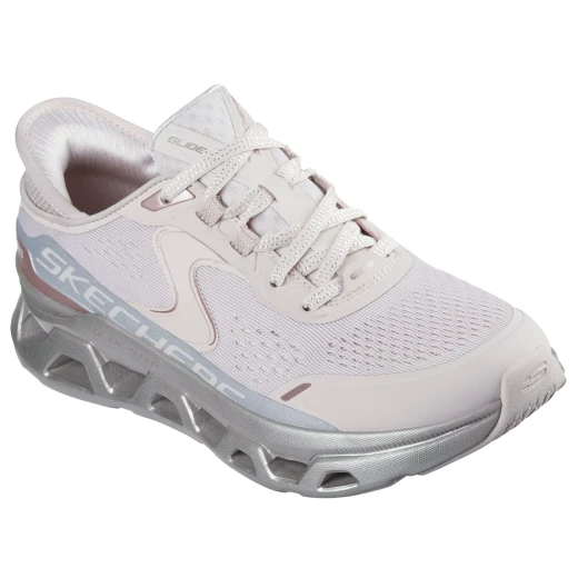Skechers Women's Glide-Step Altus Slip-ins Starlight Shine Sporty Sneakers with Adjustable Laces featuring Air-Cooled Memory Foam Insole Natural 36 - Skechers - Image 3