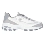 Skechers Women's D'Lites Retro Rewind Lace Up Fashion Sneakers White Mesh and Faux Leather Overlay With Air Cooled Memory Foam Insole Size 37.5 - Skechers