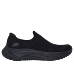 Skechers Women's Skech Cloud Slip On Sneakers Black 40 Featuring Stretch Knit Upper, Air Cooled Memory Foam Insole, And Flexible Traction Outsole For All Day Comfort 155 - Skechers