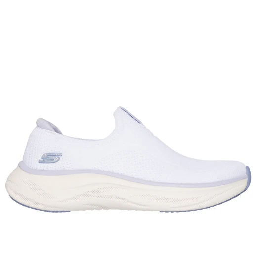 Skechers Women's Skech Cloud Slip On Sneakers, White, Engineered Knit Upper, Stretch Fit Design, Air Cooled Memory Foam Insole, Flexible Traction Outsole, Size 37.5