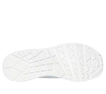 Skechers Women's Uno Shimmer Away Slip On Fashion Sneaker with Metallic Trim, Air-Cooled Memory Foam Insole, and Skech Air Visible Air Cushioned Midsole, Size 40, White - Skechers - Image 6
