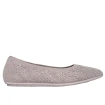 Skechers Women's Cleo 2.0 Glitzy Daze Slip On Shoes Taupe Size 37 Featuring Sparkle Knit Upper, Rhinestone Embellishments, Air Cooled Memory Foam Insole, and Eco Friendly Design - Skechers