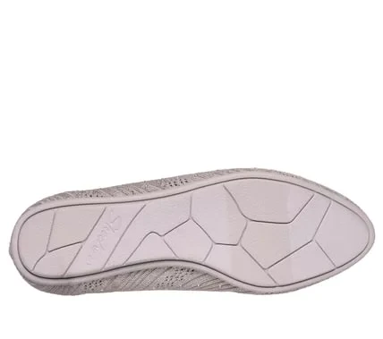 Skechers Women's Cleo 2.0 Glitzy Daze Slip On Skimmer Shoes with Sparkle Knit Upper, Pearl and Rhinestone Embellishments, and Air Cooled Memory Foam Insole - Size 38, Taupe - Skechers - Image 5
