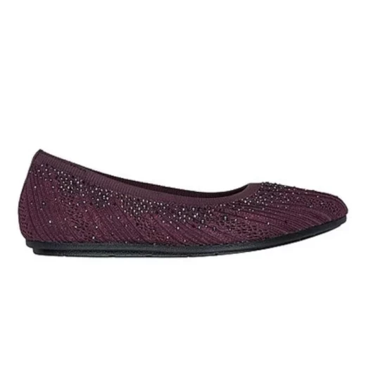 Skechers Cleo 2.0 Glitzy Daze Women's Slip On Shoes Wine 37.5 - Skechers - Image 2