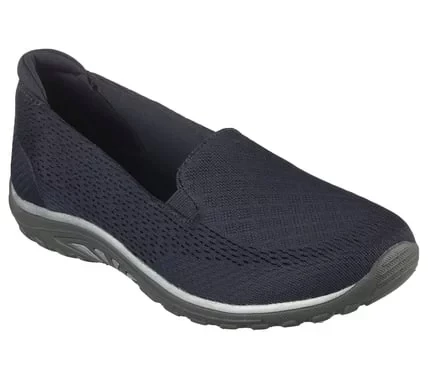 Skechers Women's Reggae Fest Willows Vibe Navy Blue Slip On Shoes With Air Cooled Memory Foam Insole Comfortable Stylish 37 / Navy - Skechers - Image 3