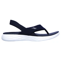 Skechers Women's On The GO 600 Beach Day Navy Slingback Thong Sandal Featuring Goga Mat Contour Footbed and 5GEN Cushion Design Sole Size 38
