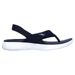 Skechers Women's On The GO 600 Beach Day Navy Slingback Thong Sandal Featuring Goga Mat Contour Footbed and 5GEN Cushion Design Sole Size 39 - Skechers