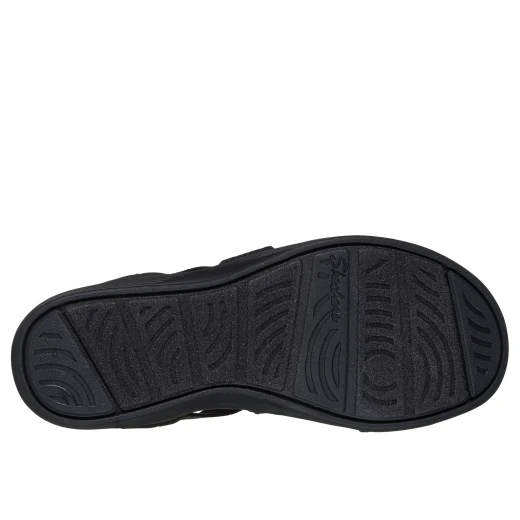 Skechers Women's Arya Very Demure Hands Free Slip Ins Black Vegan Sandal Featuring Stretch Cross Strap Design and Luxe Foam Comfort Insole for Women Size 36 - Skechers - Image 6