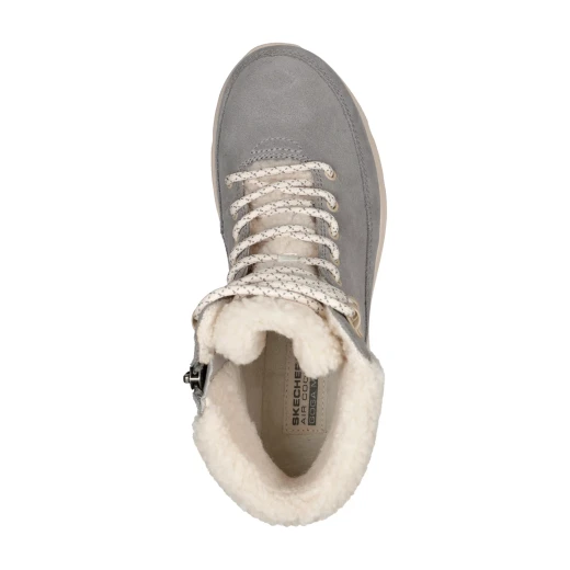 Skechers Women's Glacial Ultra Woodlands Winter Boots Grey Suede with Sherpa Lining Air Cooled Goga Mat Insole Ultra Go Cushioning Size 38.5 Casual Cold Weather Footwear - Skechers - Image 3
