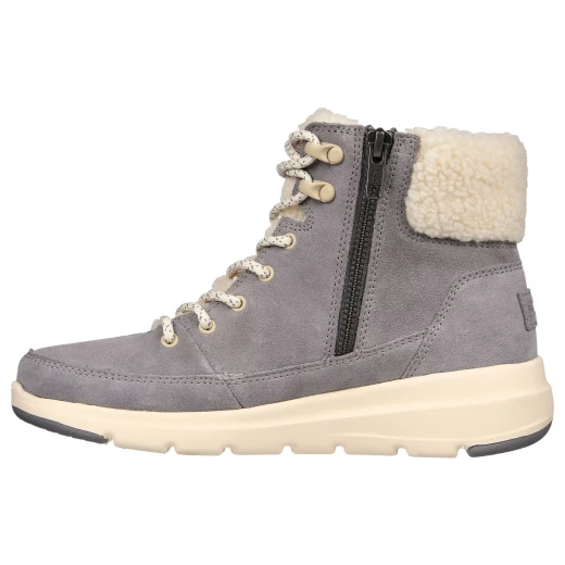 Skechers Women's Glacial Ultra Woodlands Cold Weather Boots with Sherpa Lining, Air-Cooled Goga Mat Insole, and Lightweight Ultra Go Cushioning, Size 39, Grey Color - Skechers - Image 5
