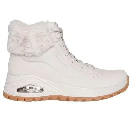 Skechers Street UNO Rugged Galactic Heights Women's Fashion Sneaker Boot with Faux Fur Trim and Air Cushioned Midsole Size 37.5 Off White - Skechers - Image 12