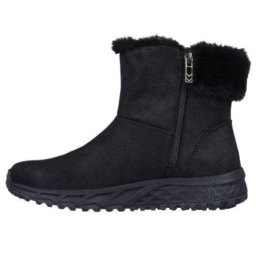 Skechers Women's Escape Plan Cozy Collab Ankle Boot 37.5 Black Water Repellent Synthetic Microleather with Faux Fur Trim and Air Cooled Memory Foam Insole 167413BBK - Skechers - Image 5