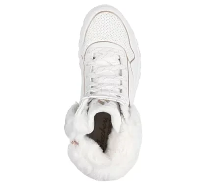 Skechers Women's Uno Rugged Fall Shimmer Sneaker Boots White 37.5 with Faux Fur Collar and Skech Air Midsole Featuring Air Cooled Memory Foam Insole for Ultimate Comfort and Style - Skechers - Image 3