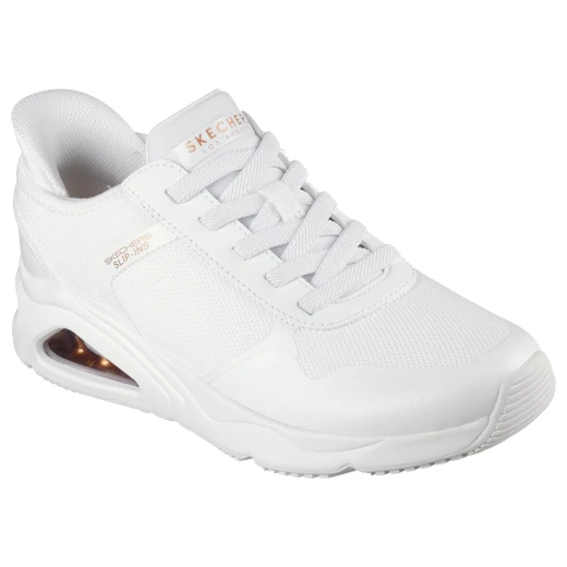 Skechers Women's Slip ins Tres Air Uno Easy Steppers White Vegan Sneakers with Air Cooled Memory Foam Size 40 - Skechers - Image 2