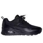 Skechers Women's Uno Easy Air Slip-ins Black Fashion Sneaker with Air-Cooled Memory Foam Insole and Skech-Air Airbag Midsole Size 37.5 - Skechers