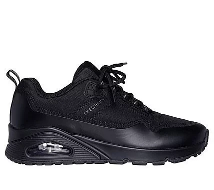 Skechers Women's Uno Easy Air Slip In Fashion Sneaker with Heel Pillow 38 Black Featuring Air Cooled Memory Foam Insole and Skech Air Airbag Midsole Comfortable Stylish Design - Skechers - Image 2