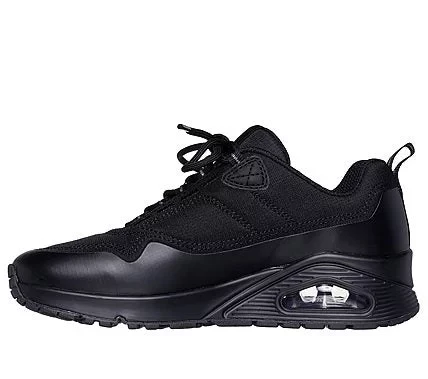 Skechers Women's Uno Easy Air Slip In Fashion Sneaker with Heel Pillow 38 Black Featuring Air Cooled Memory Foam Insole and Skech Air Airbag Midsole Comfortable Stylish Design - Skechers - Image 4