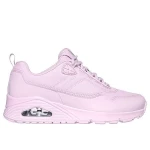 Skechers Women's Uno Easy Air Slip In Pink Fashion Sneaker with Air Cooled Memory Foam Insole Hands Free Design Size 37 for Effortless Comfort and Style - Skechers