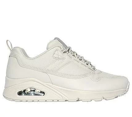 Skechers Women's Uno Easy Air Off White Slip On Sneakers with Hands Free Slip Ins Technology Featuring Air Cooled Memory Foam Insole and Skech Air Midsole Size 40 - Skechers - Image 2