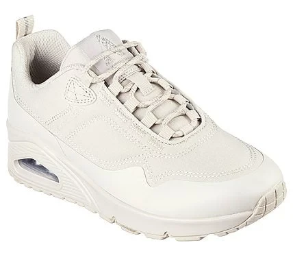 Skechers Women's Uno Easy Air Off White Slip On Sneakers with Hands Free Slip Ins Technology Featuring Air Cooled Memory Foam Insole and Skech Air Midsole Size 40 - Skechers - Image 3