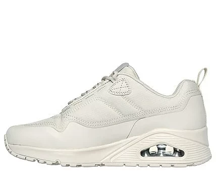 Skechers Women's Uno Easy Air Off White Slip On Sneakers with Hands Free Slip Ins Technology Featuring Air Cooled Memory Foam Insole and Skech Air Midsole Size 40 - Skechers - Image 4