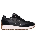 Skechers Street Women's Gusto Fashion Sneakers Black 37.5 US Size Featuring Perforated Duraleather Upper, Suede Overlays, and Rose Gold Trim with Air Cooled Memory Foam Insole - Skechers