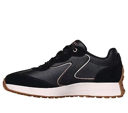 Skechers Street Women's Gusto Fashion Sneakers Black 37.5 US Size Featuring Perforated Duraleather Upper, Suede Overlays, and Rose Gold Trim with Air Cooled Memory Foam Insole - Skechers - Image 9